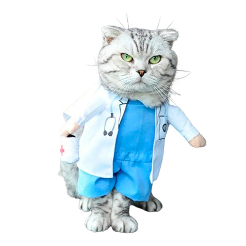 Fantasia de Médico Para Cães e Gatos