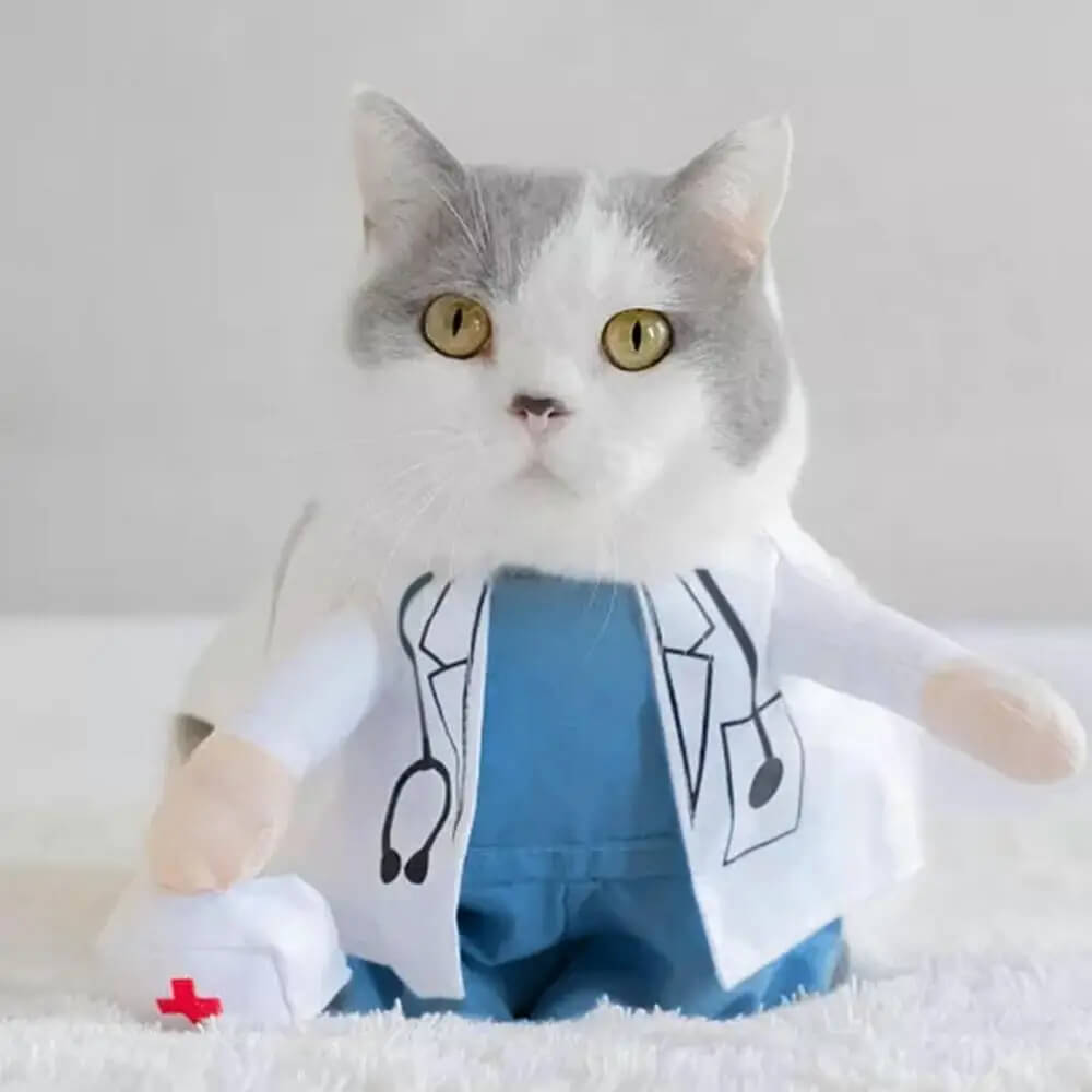 Fantasia de Médico Para Cães e Gatos