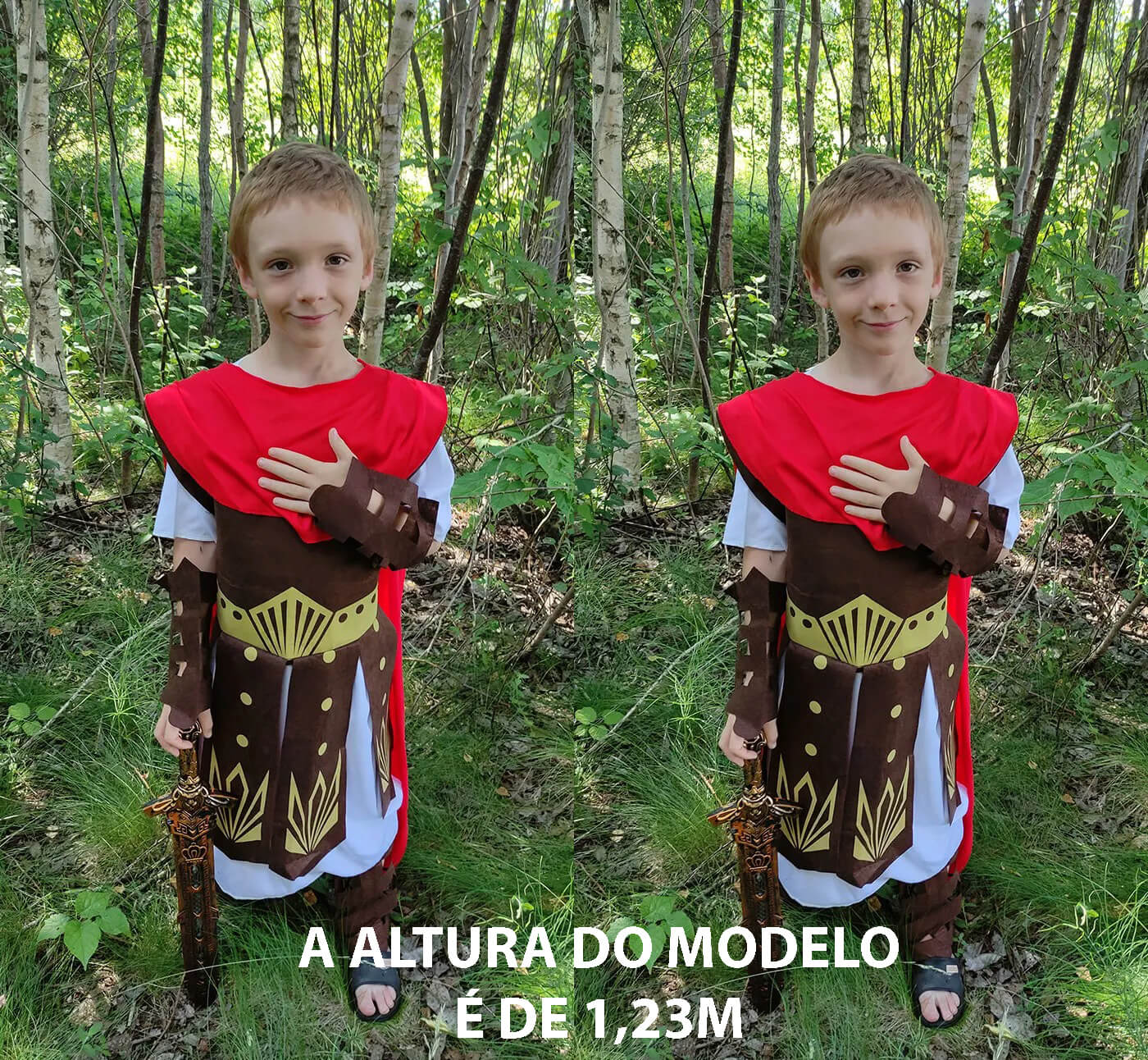 Fantasia Infantil de Gladiador - 7-10 Anos