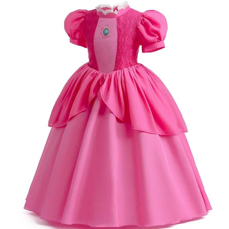 Fantasia Infantil de Princesa Peach de Super Mario Bros - 2-10 Anos