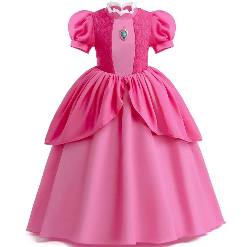Fantasia Infantil de Princesa Peach de Super Mario Bros - 2-10 Anos