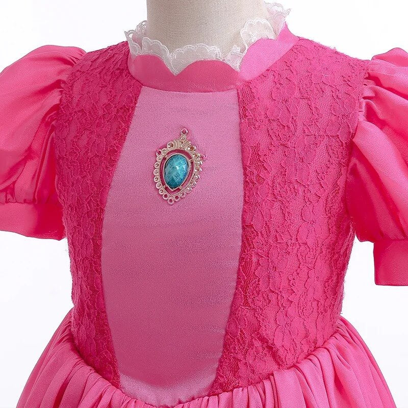 Fantasia Infantil de Princesa Peach de Super Mario Bros - 2-10 Anos