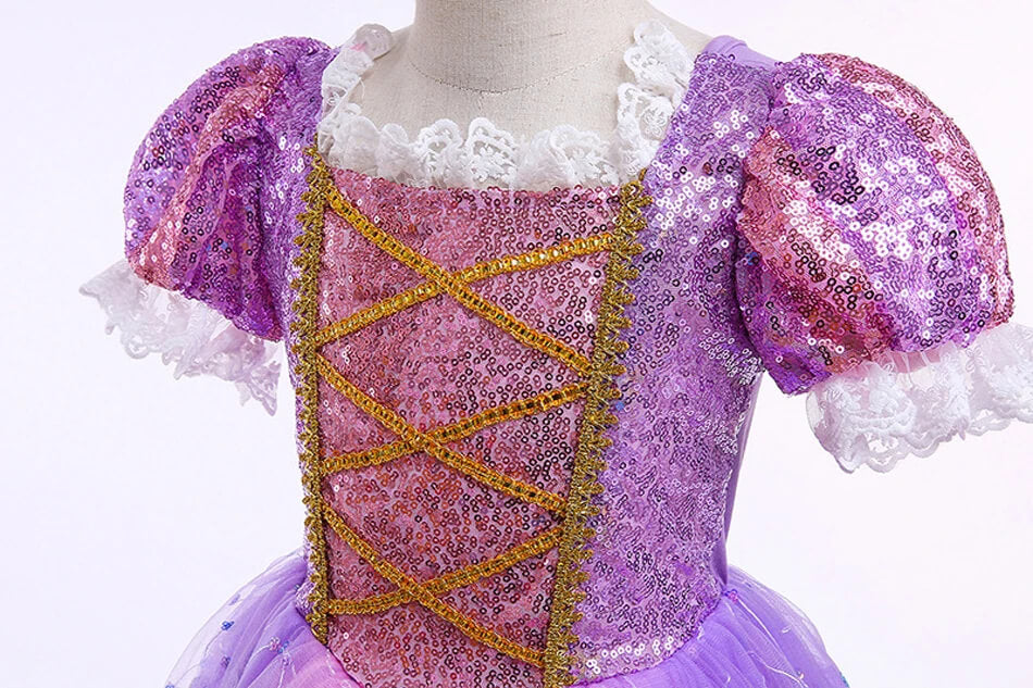 Fantasia Infantil de Rapunzel - 2-10 Anos