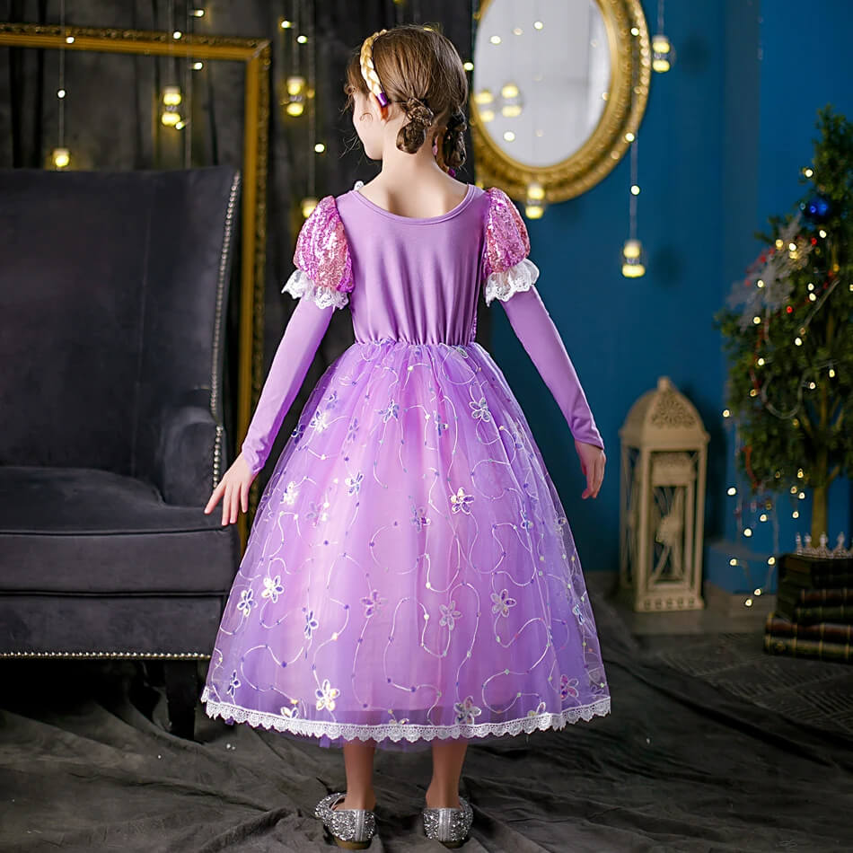 Fantasia Infantil de Rapunzel - 2-10 Anos