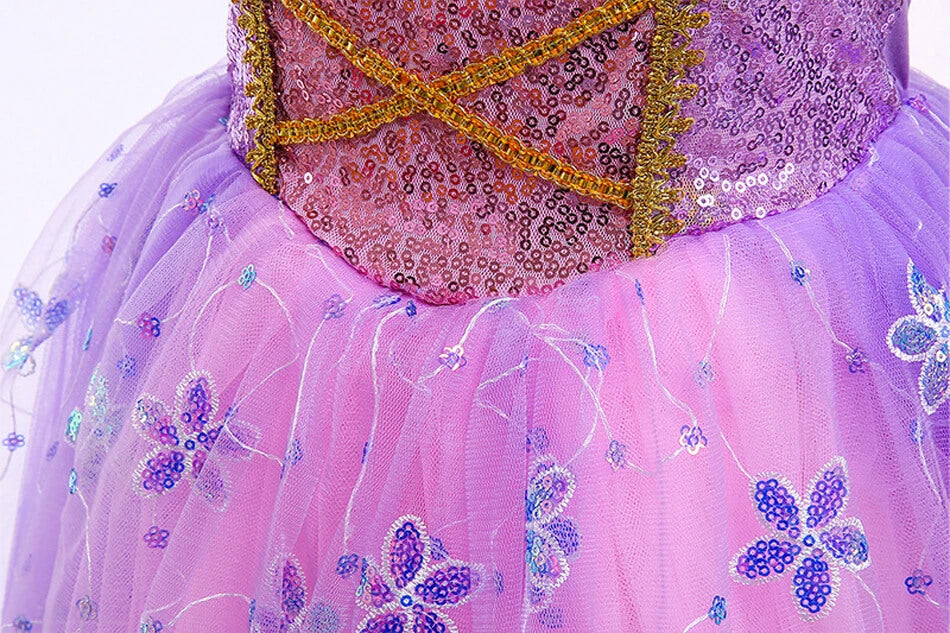 Fantasia Infantil de Rapunzel - 2-10 Anos