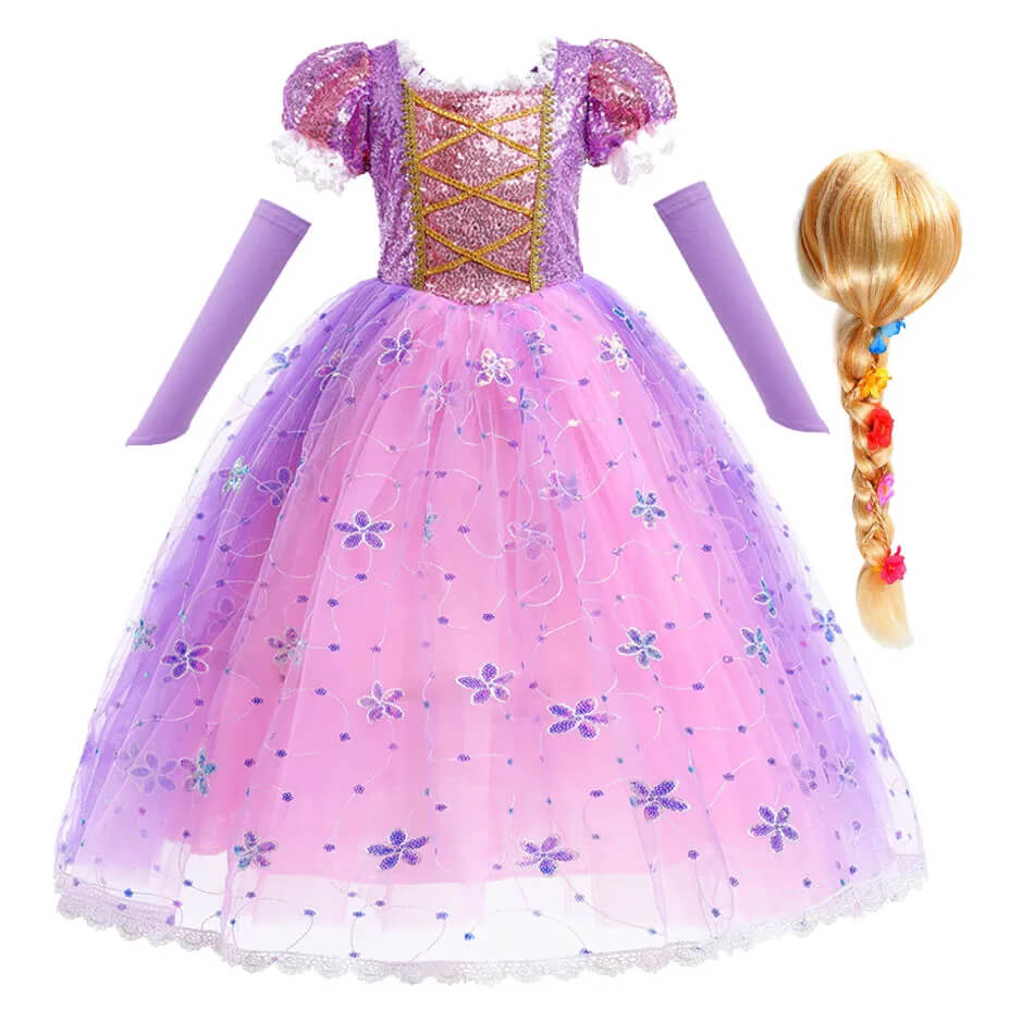 Fantasia Infantil de Rapunzel - 2-10 Anos