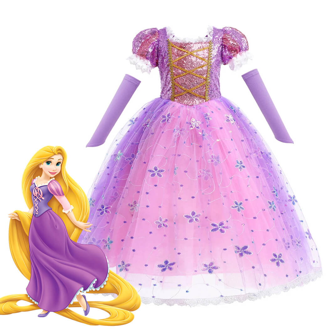 Fantasia Infantil de Rapunzel - 2-10 Anos