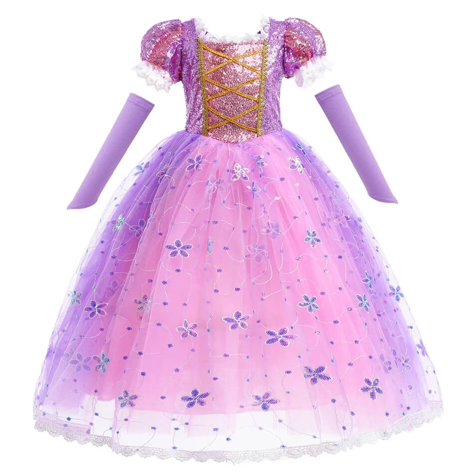 Fantasia Infantil de Rapunzel - 2-10 Anos