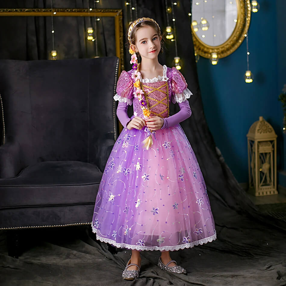 Fantasia Infantil de Rapunzel - 2-10 Anos