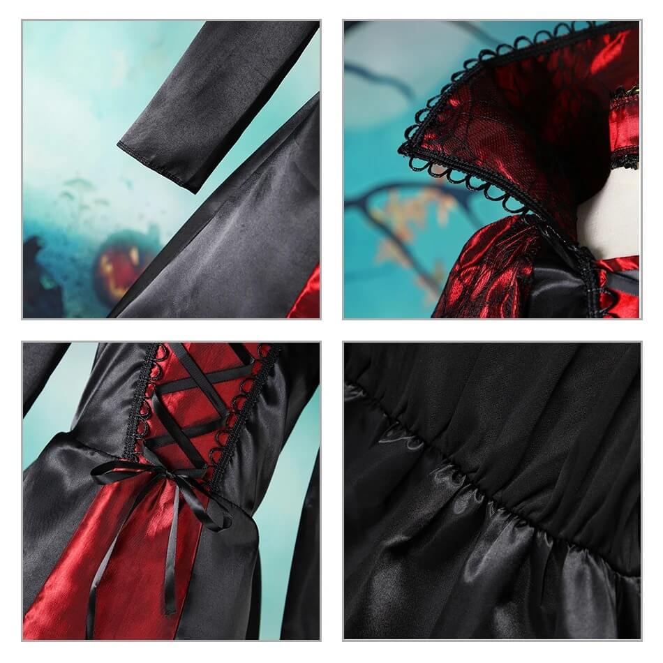 Fantasia Infantil de Vampira - 2-9 Anos