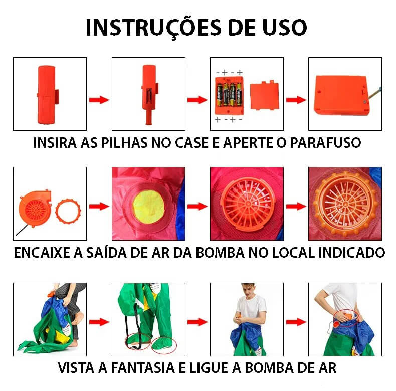 Fantasia Inflável Infantil de ET - 7-11 Anos