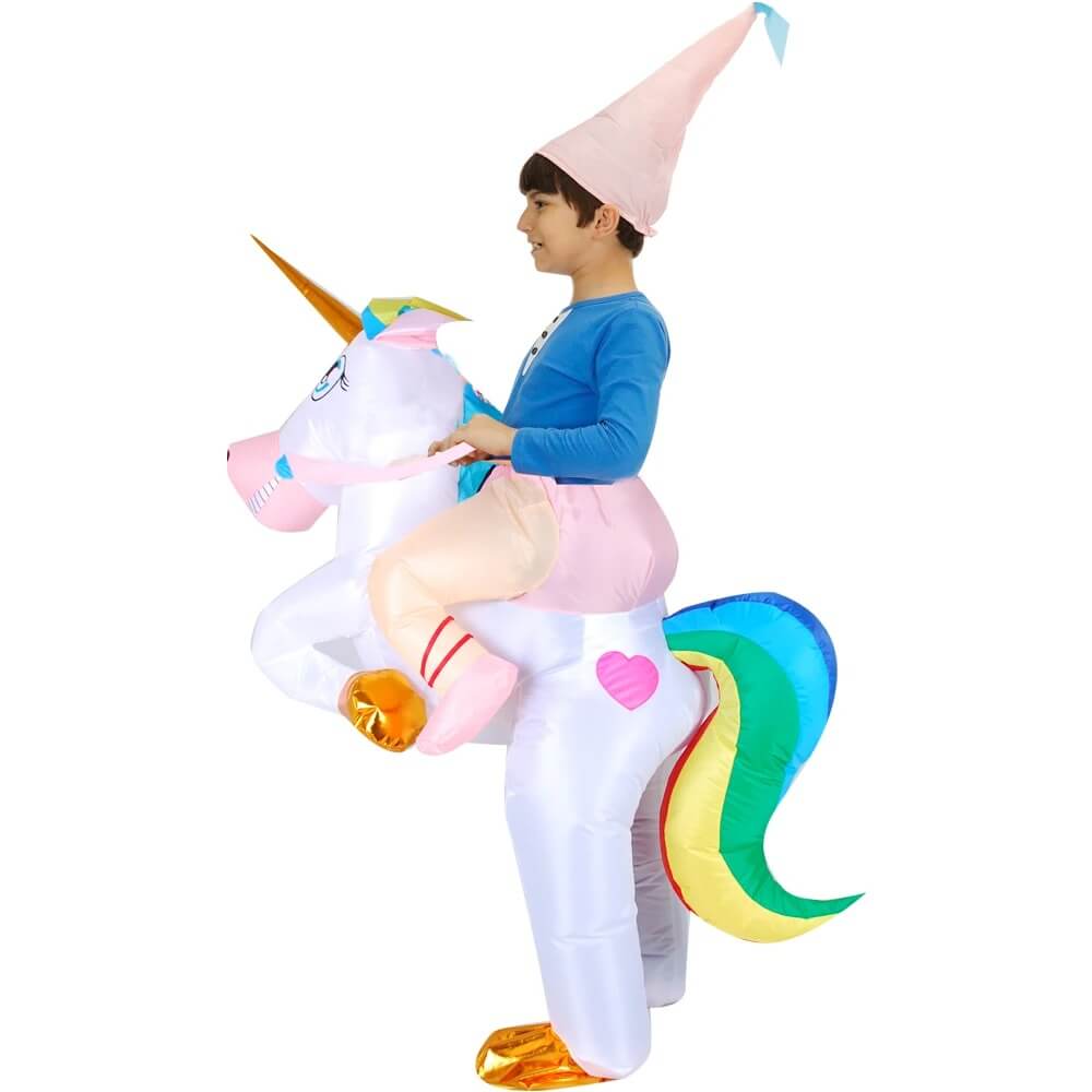 Fantasia Inflável Infantil de Unicórnio - 2-11 Anos