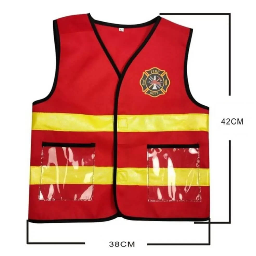 Kit de Acessórios Para Fantasia Infantil de Bombeiro - 3-10 Anos