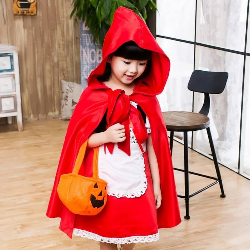 Fantasia Infantil de Chapeuzinho Vermelho 2-8 Anos