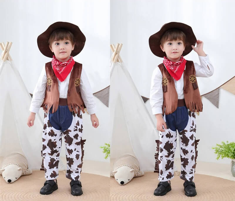 Fantasia Infantil de Cowboy Vaqueiro - 6 Meses a 6 Anos