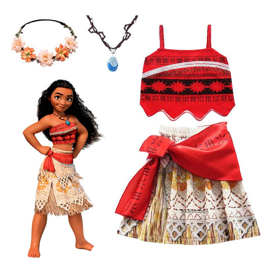 Fantasia Infantil de Moana - 3-8 Anos