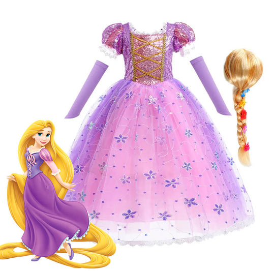 Fantasia Infantil de Rapunzel - 2-10 Anos