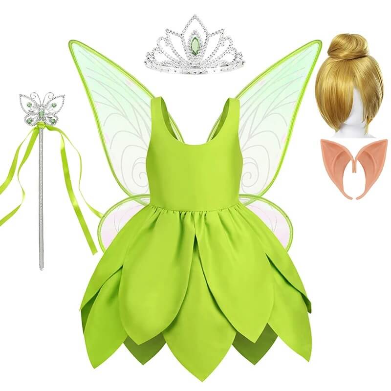 Fantasia Infantil de Sininho Tinker Bell - 1-10 Anos