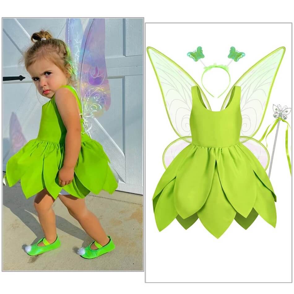 Fantasia Infantil de Sininho Tinker Bell - 1-10 Anos