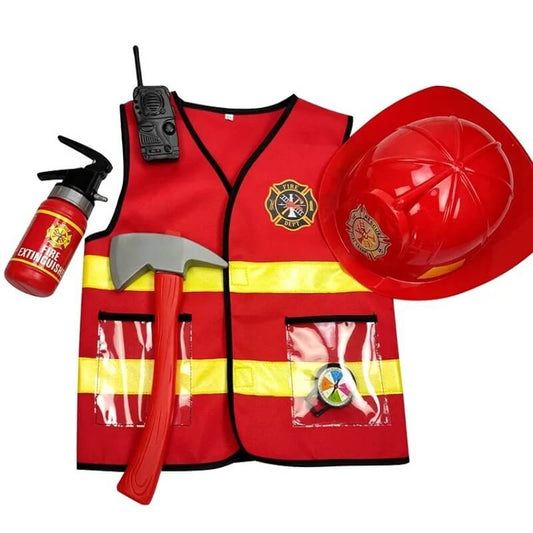 Kit de Acessórios Para Fantasia Infantil de Bombeiro - 3-10 Anos